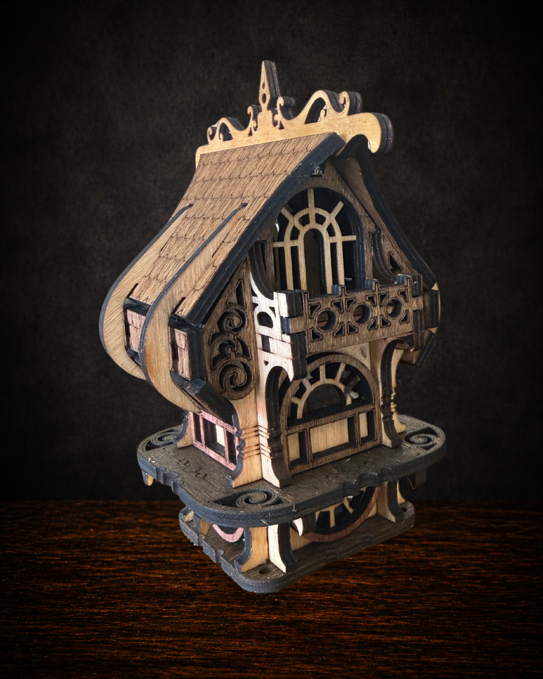 LIGHT BROWN & TAN FANTASY HOUSE