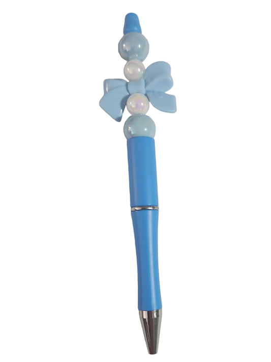LIGHT BLUE PEN WITH BLUE BOW