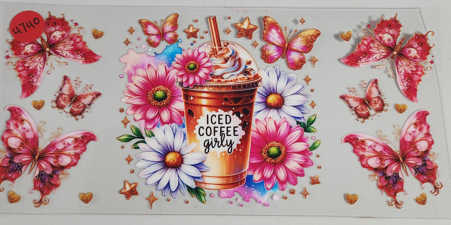 4740 ICED COFFEE GIRLY CUP DECAL