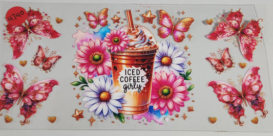 4740 ICED COFFEE GIRLY CUP DECAL