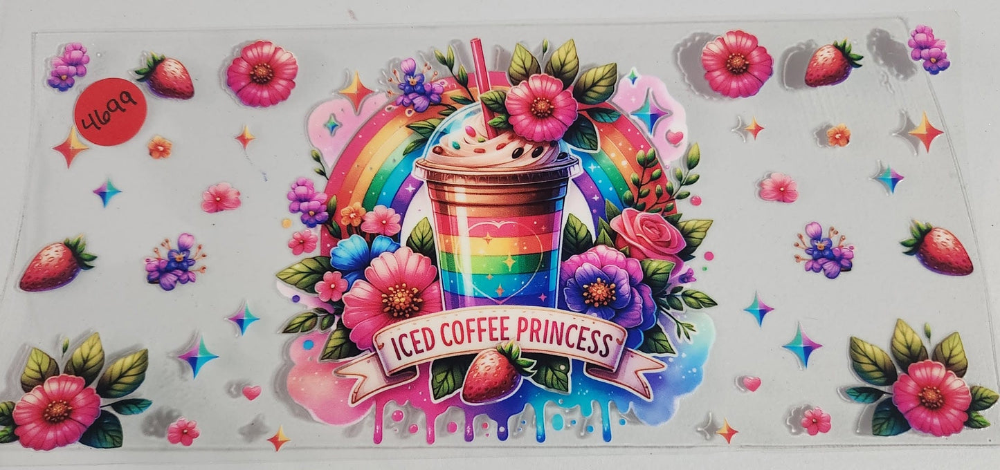 4699 ICED COFFEE PRINCESS CUP DECAL