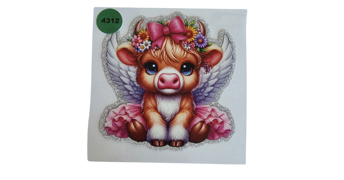 4312 HIGHLAND COW GLITTER (SMALL)