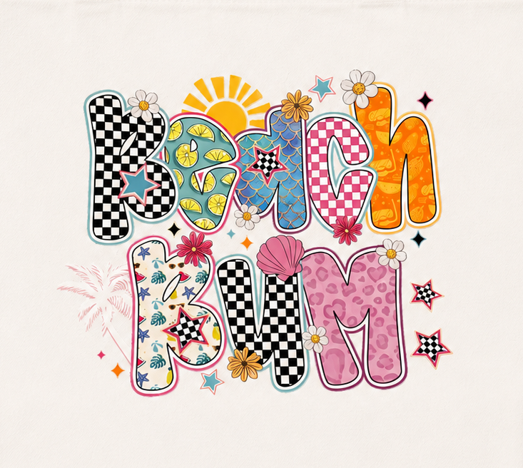 BEACH BUM TOTE BAG TRANSFER