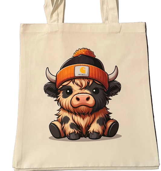 FALL HIGHLAND COW TOTE BAG