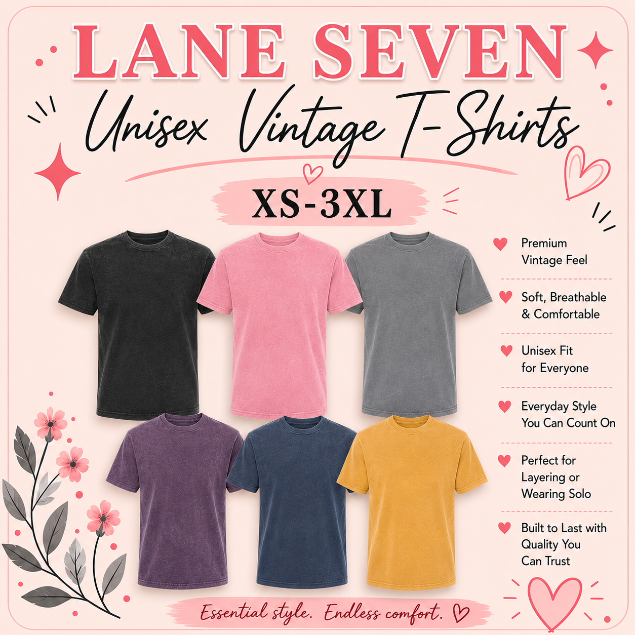 LANE SEVEN T-SHIRTS