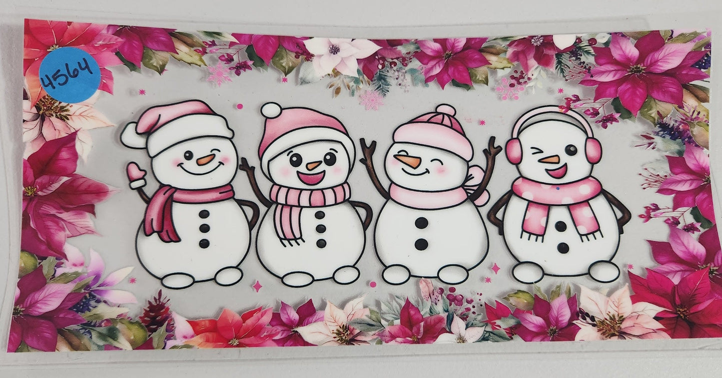 4564 SNOWMEN CUP DECAL