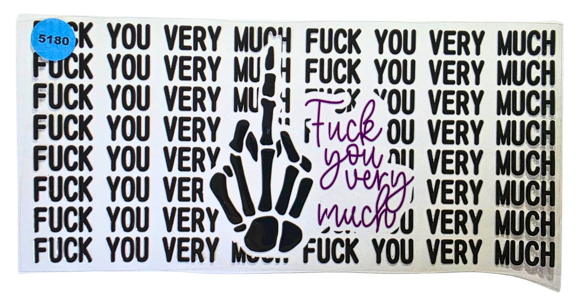 5180 FUCK YOU VERY MUCH CUP DECAL