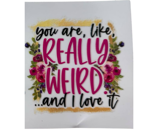 YOU ARE LIKE REALLY WEIRD AND I LOVE IT (SINGLE)