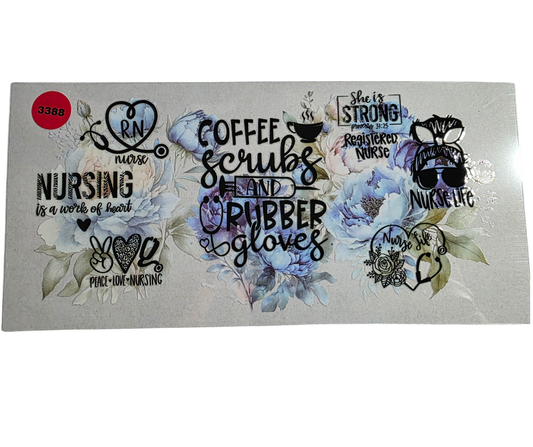 3388 COFFEE SCRUBS AND RUBBER GLOVES