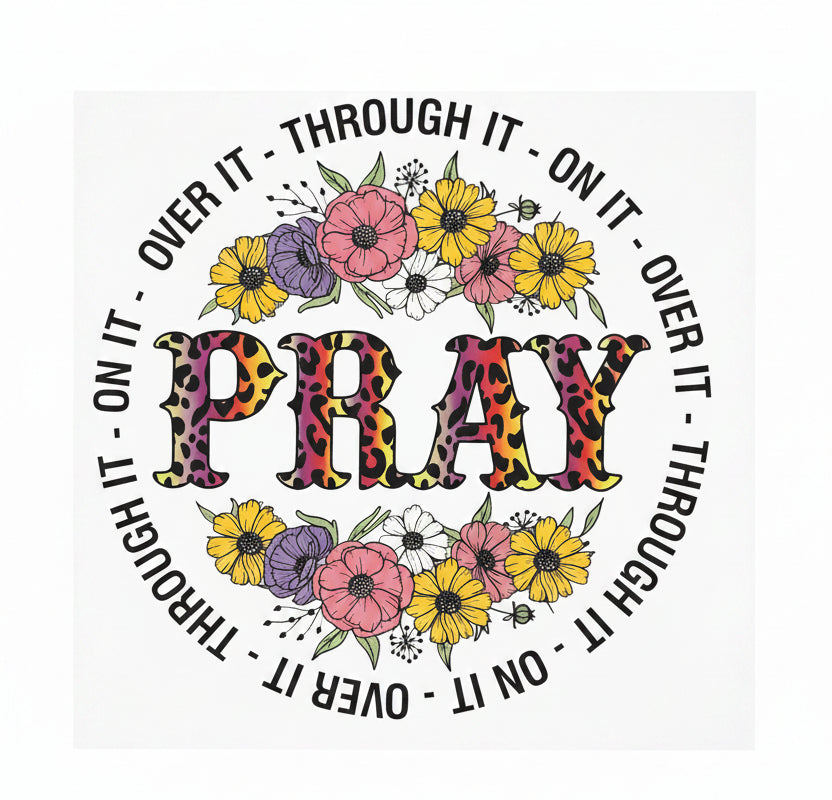 PRAY ON IT, OVER IT TOTE BAG TRANSFER