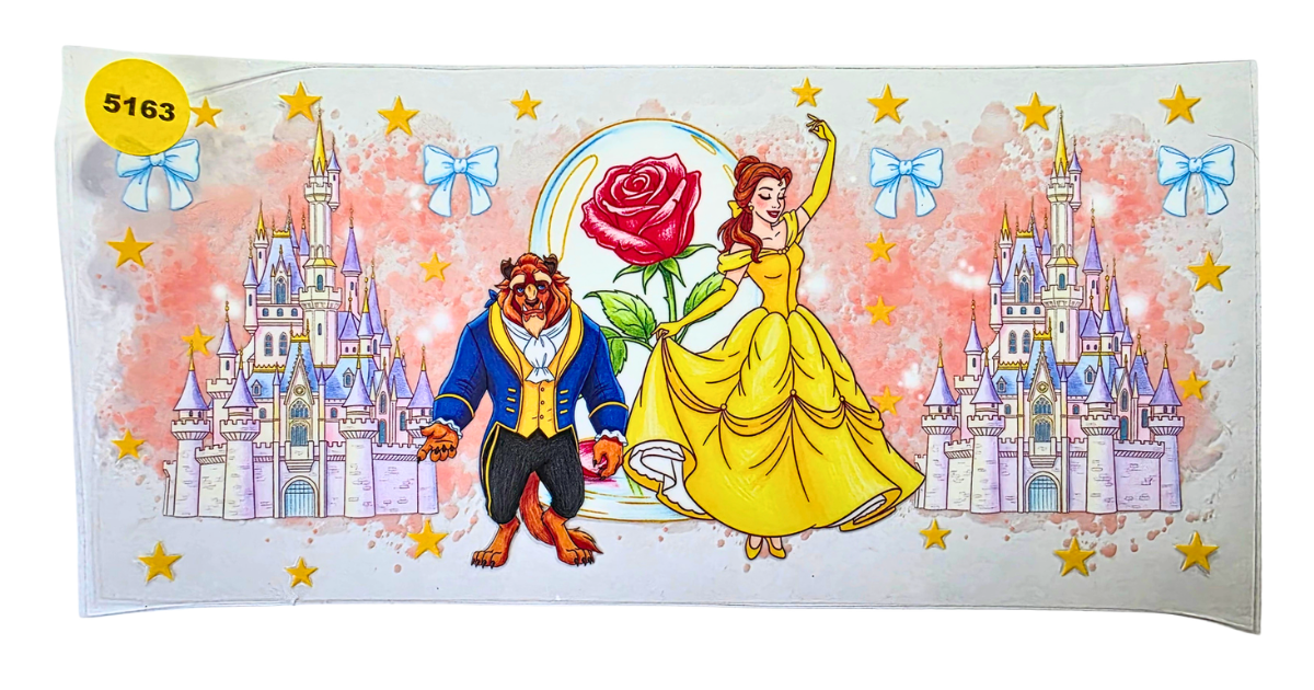 5163 BEAUTY & THE BEAST CUP DECAL
