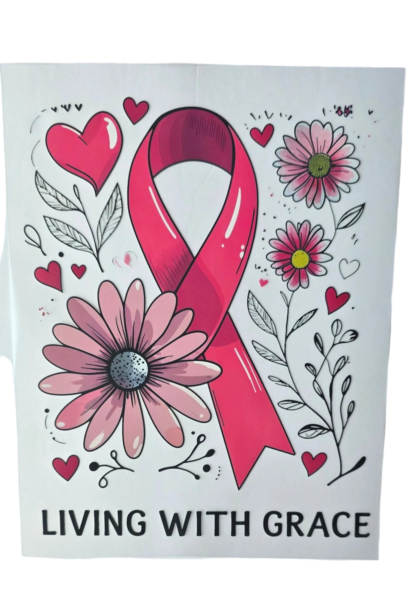LIVING WITH GRACE TOTE BAG TRANSFER