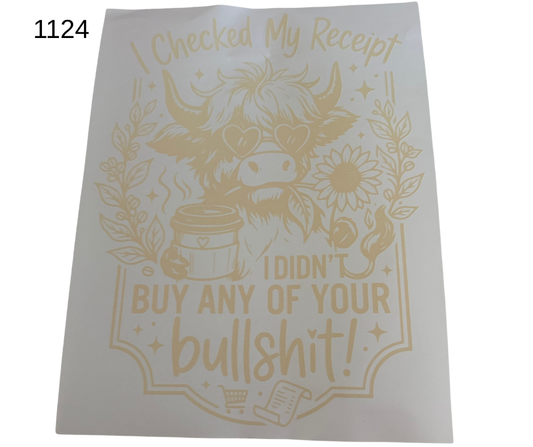 1124 DIDNT BUY ANY OF YOUR BS SHIRT TRANSFER