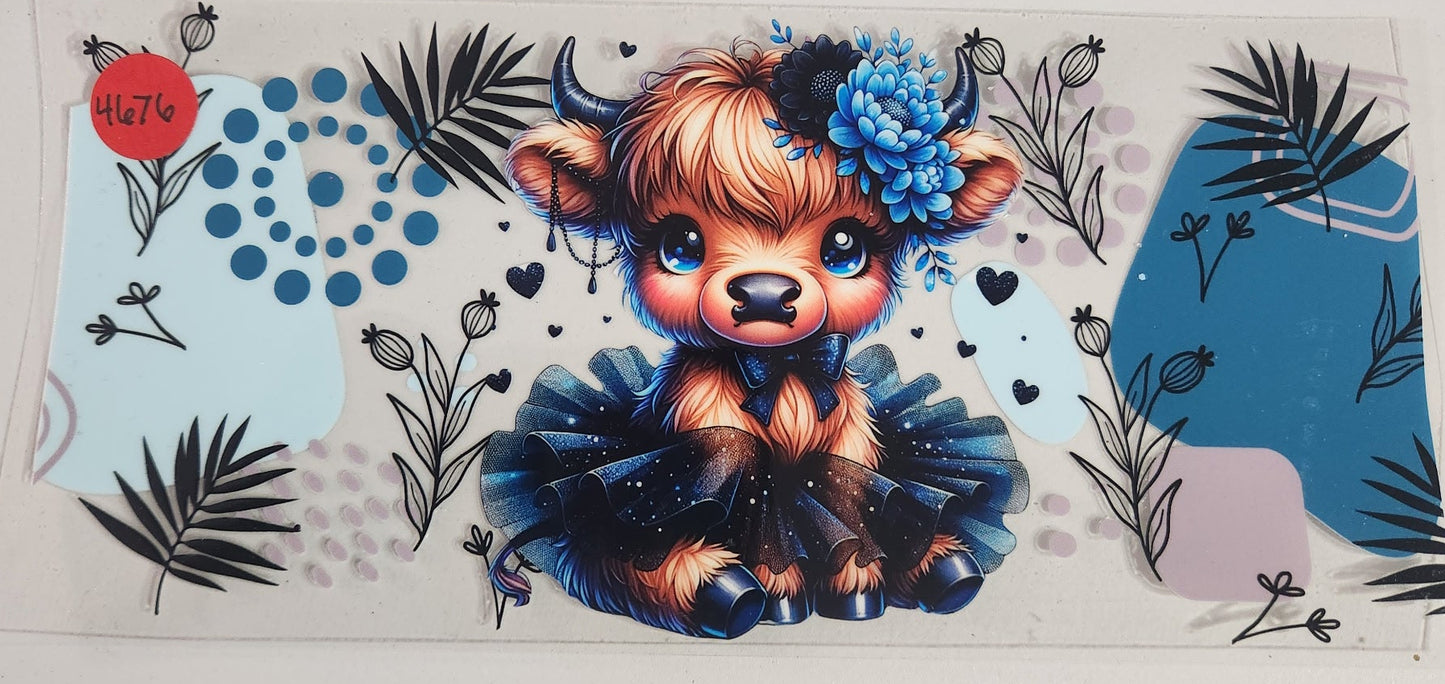 4676 HIGHLAND COW CUP DECAL