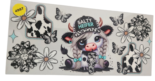 4987 SALTY HEIFER CUP DECAL
