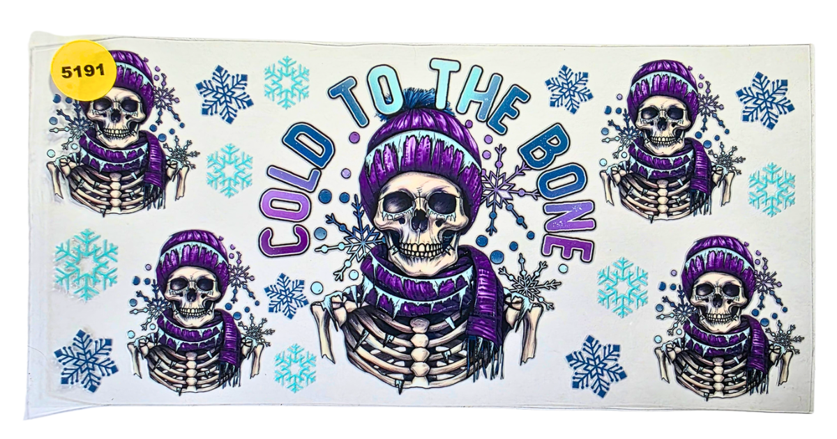 5191 COLD TO THE BONE CUP DECAL