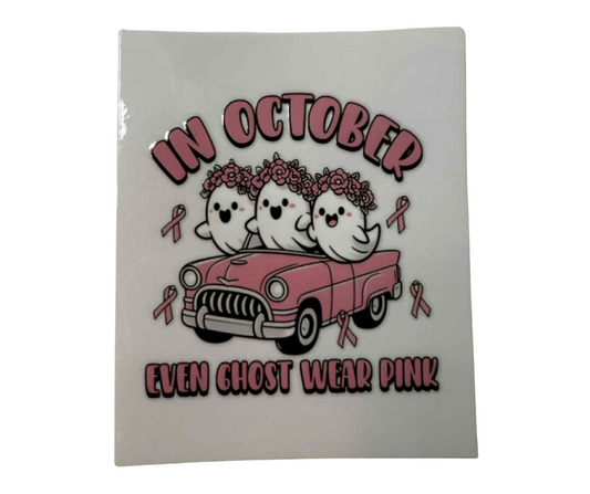 IN OCTOBER WE WEAR PINK GHOSTS IN CAR (SINGLE)