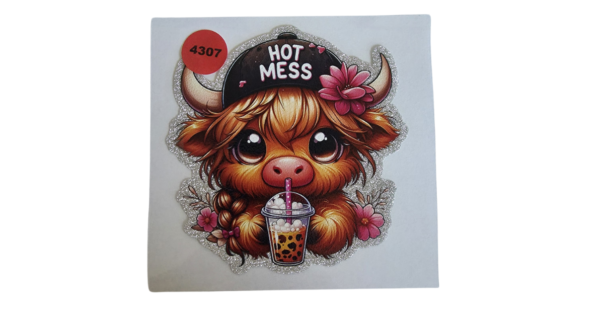 4307 HIGHLAND COW GLITTER (SMALL)