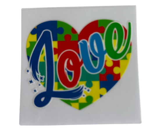 AUTISM LOVE HEART (SINGLE)
