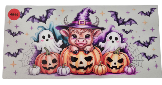 4949 HIGHLAND COW PUMPKIN CUP DECAL