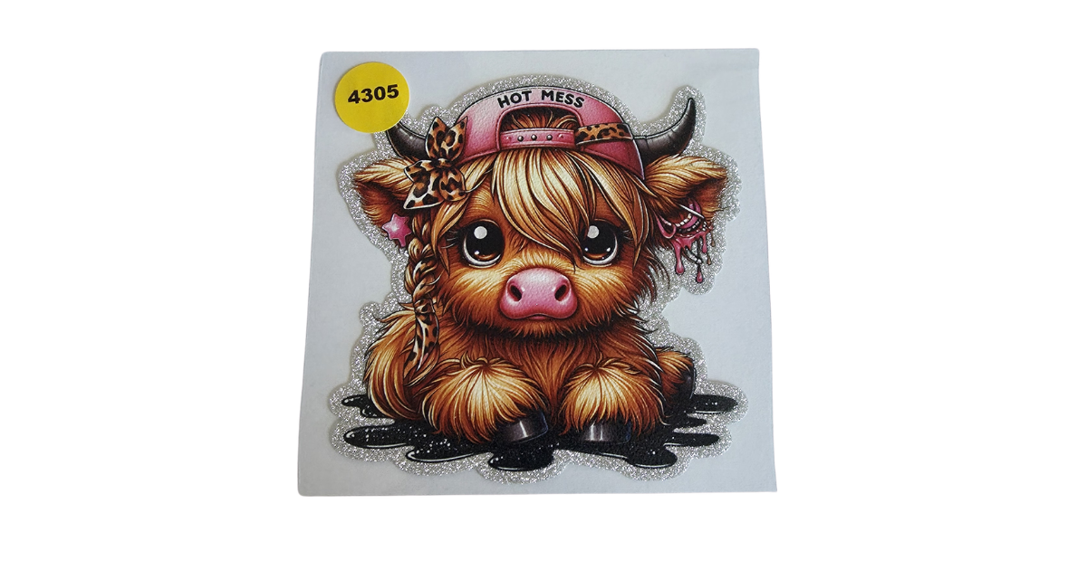 4305 HIGHLAND COW GLITTER (SMALL)