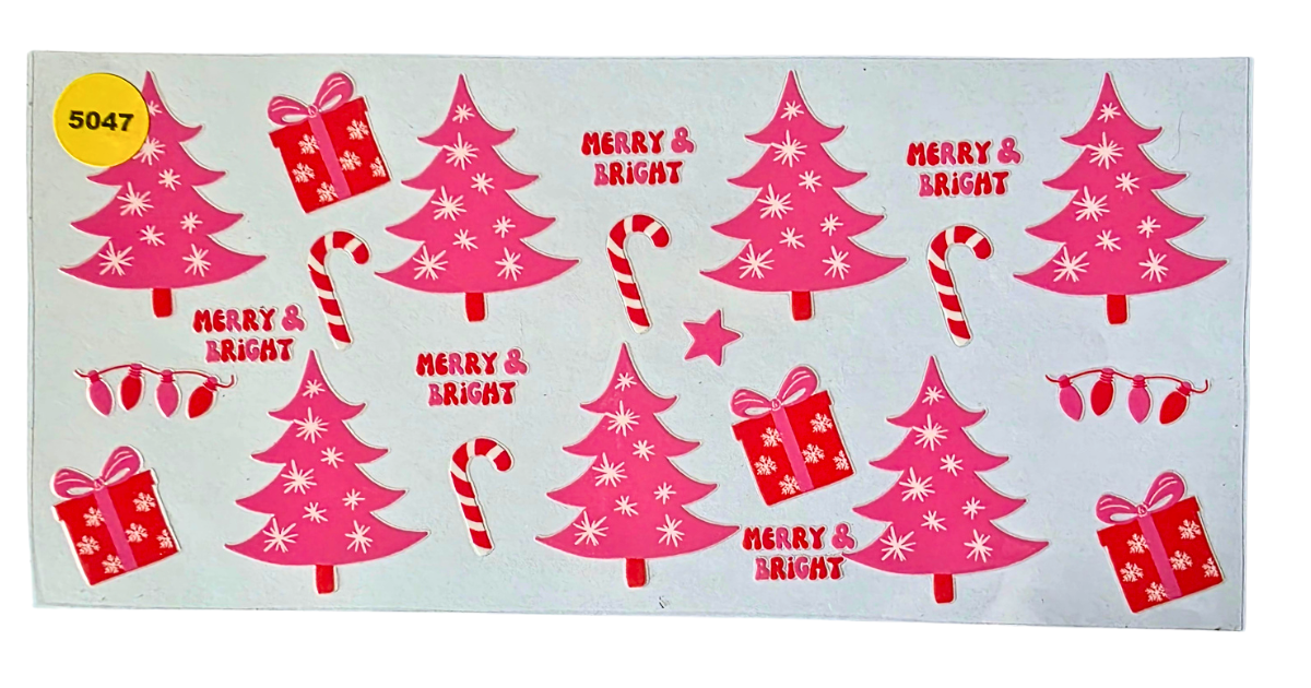 5047 CHRISTMAS THEME CUP DECAL