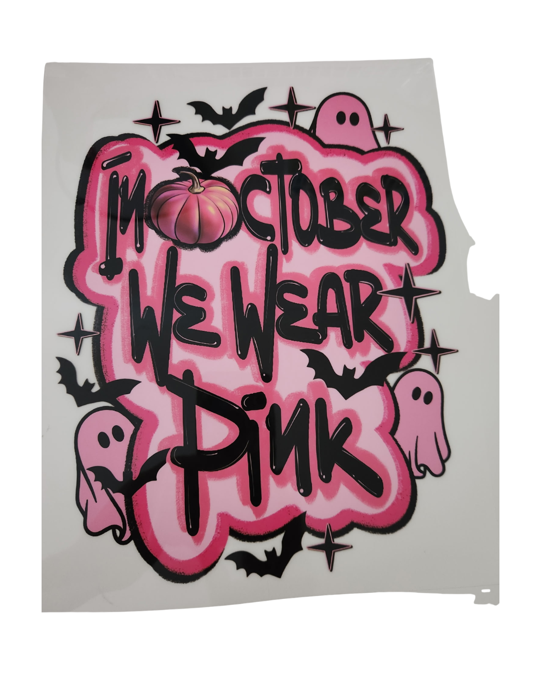 1132 IN OCTOBER WE WEAR PINK SHIRT TRANSFER