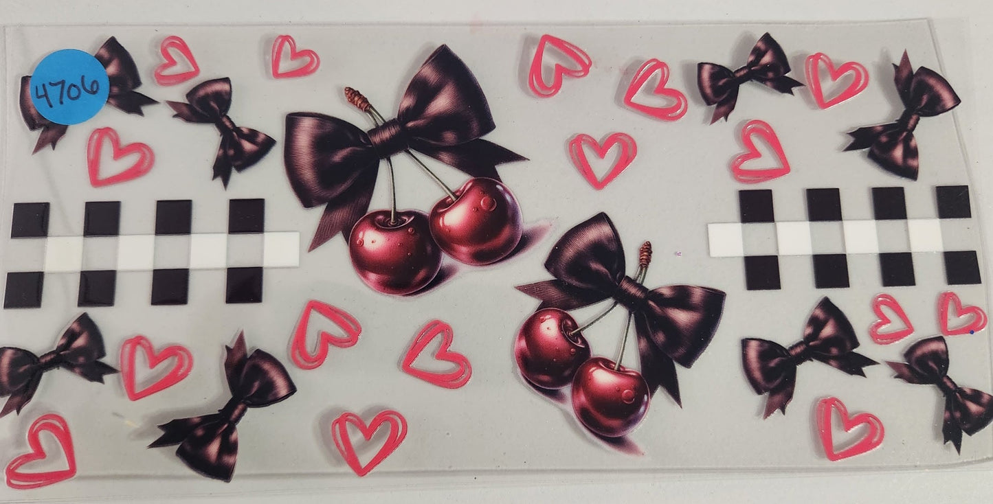 4706 CHERRY & HEARTS CUP DECAL