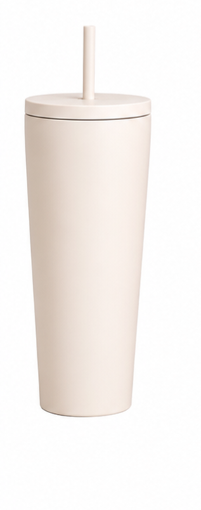 24oz CREME STAINLESS STEEL