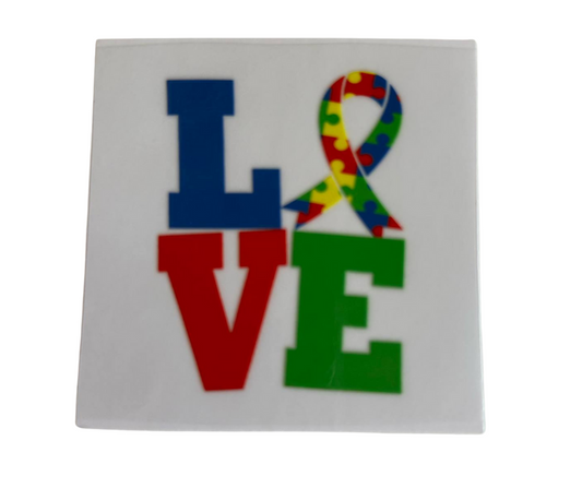 LOVE AUTISM PUZZLE RIBBON (SINGLE)