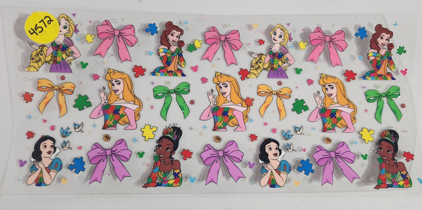 4572 AUTISM PRINCESS CUP DECAL