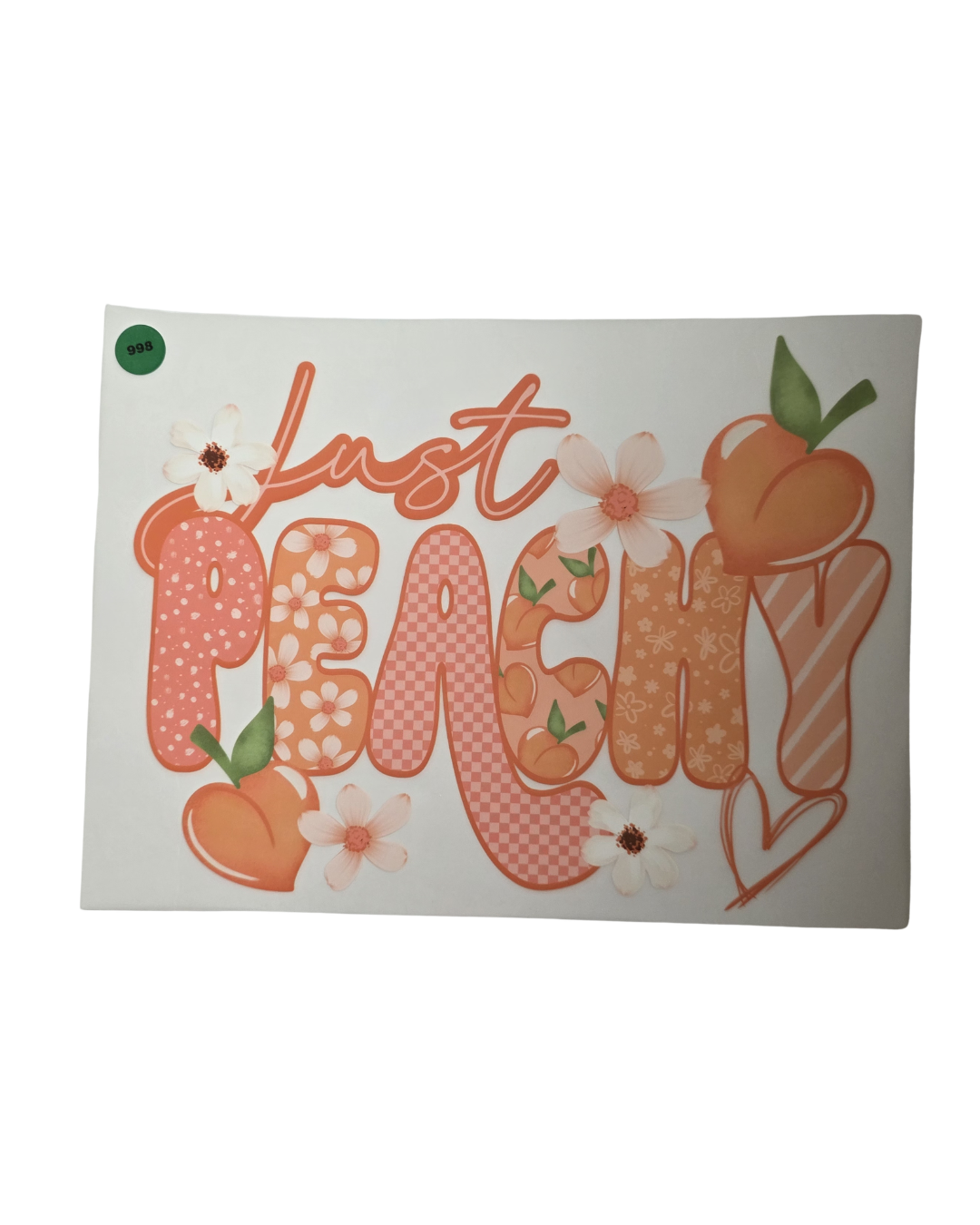 998 JUST PEACHY SHIRT TRANSFER