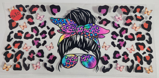 4680 CHEETAH MOM BUN CUP DECAL