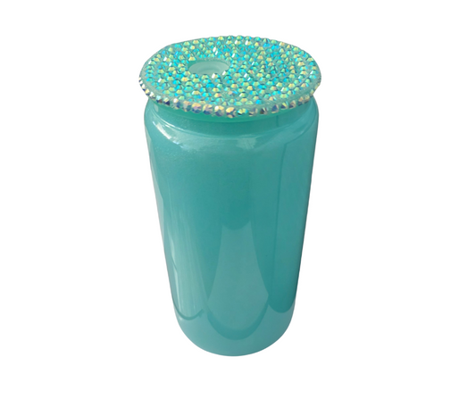 16oz GLASS MINT WITH BLIND LID (DECAL ONLY)