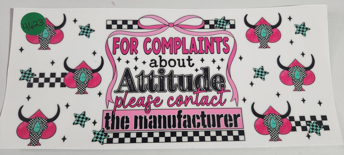 4623 COMPLAINTS ABOUT ATTITUDE CUP DECAL