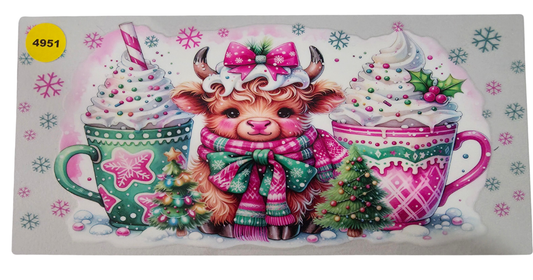 4951 HIGHLAND COW CUP DECAL