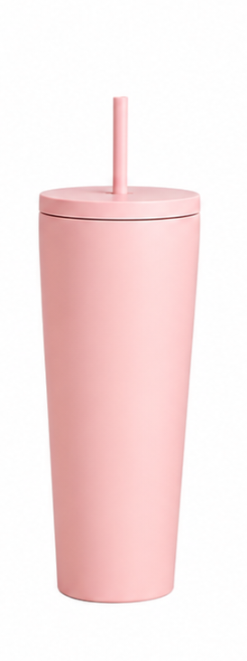 24oz LIGHT PINK STAINLESS STEEL