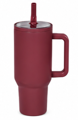 40oz MAROON STAINLESS STEEL