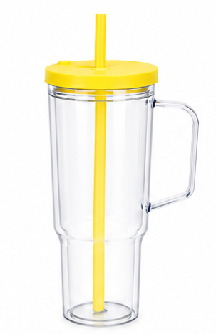 40oz YELLOW ACRYLIC LEAKPROOF