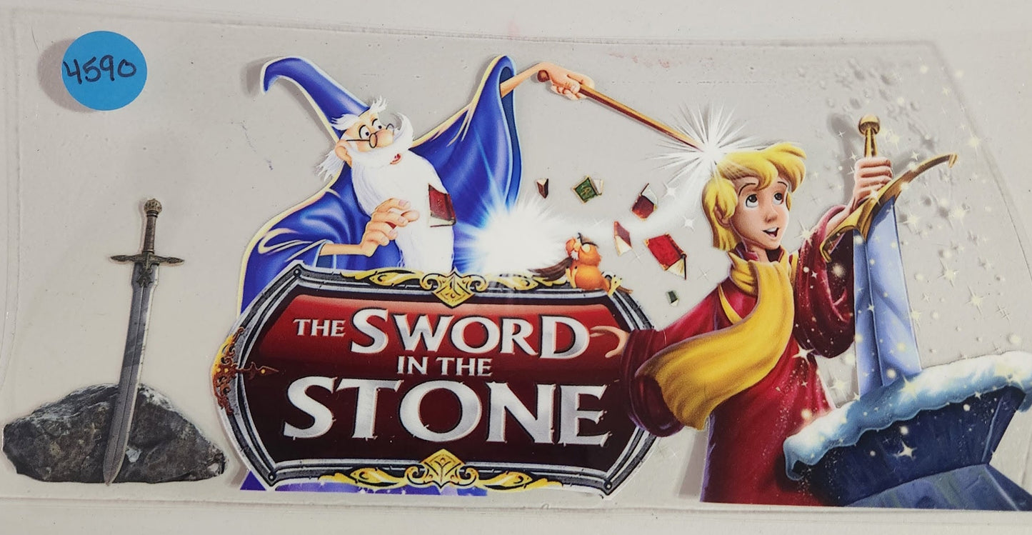 4590 THE SWORD IN THE STONE CUP DECAL