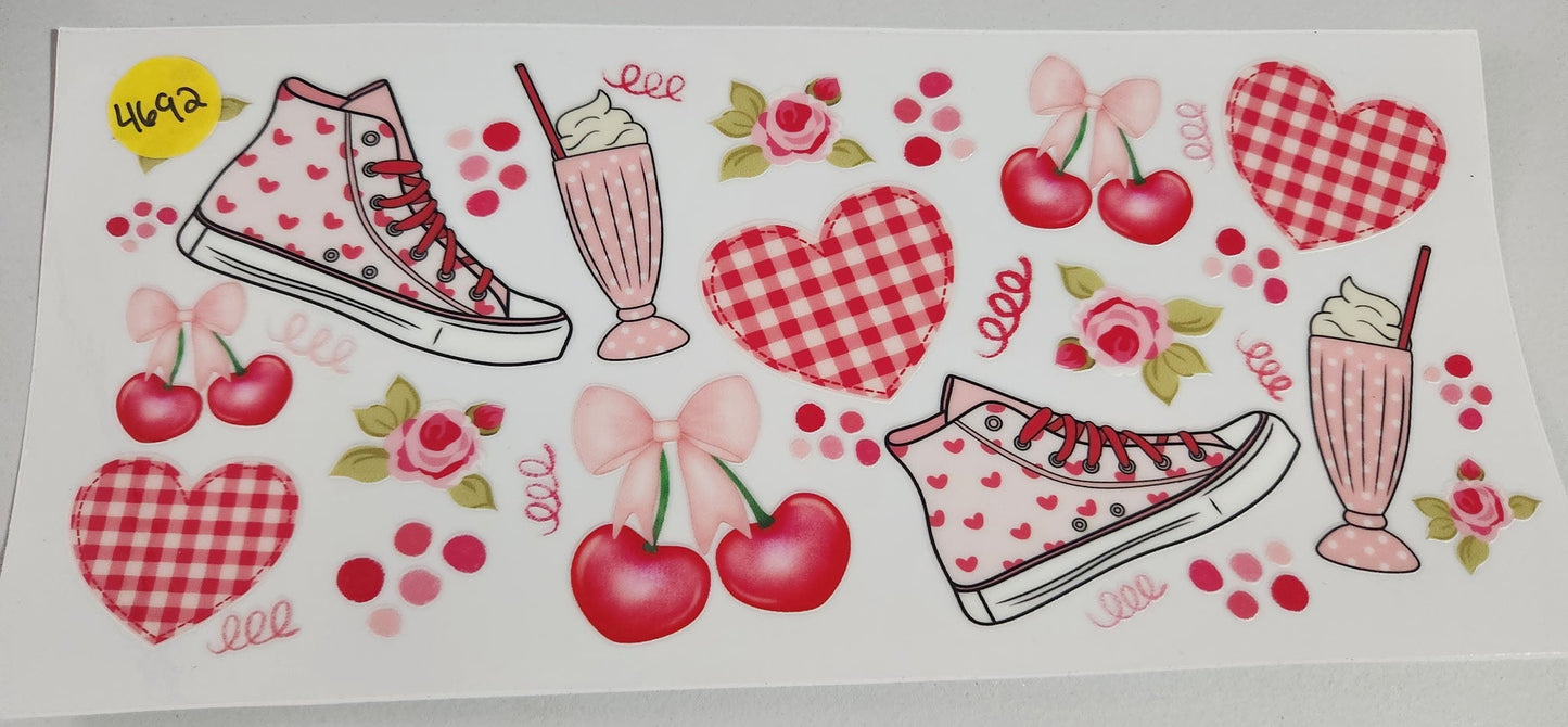 4692 CHERRY & HEARTS CUP DECAL