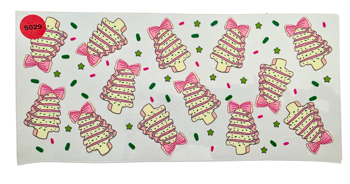 5029 CHRISTMAS CAKE CUP DECAL