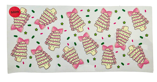 5029 CHRISTMAS CAKE CUP DECAL