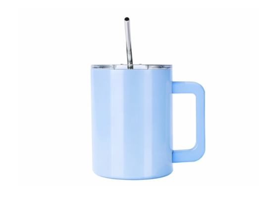 12oz BLUE STAINLESS STEEL MUG (DECAL ONLY)