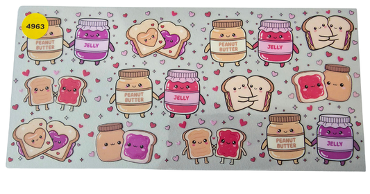 4963 PEANUT BUTTER & JELLY CUP DECAL