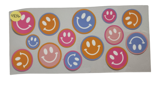 4836 SMILEY FACES CUP DECAL