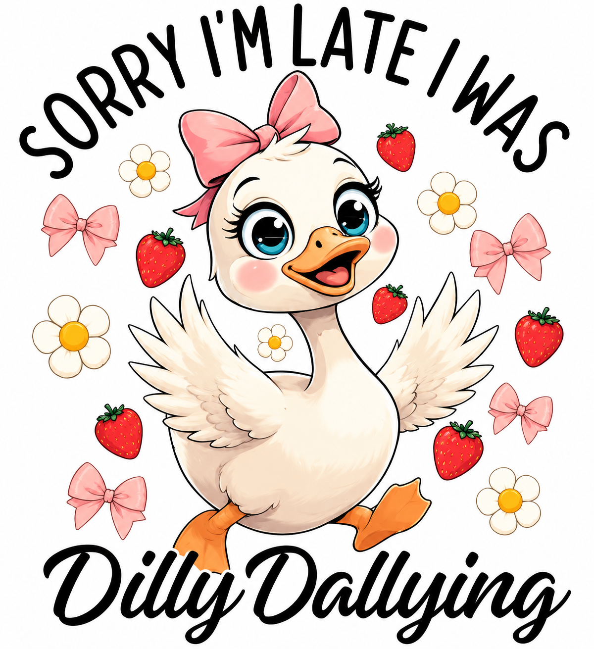SORRY IM LATE TOTE BAG TRANSFER