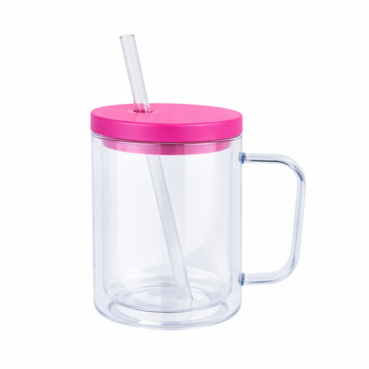 HOT PINK ACRYLIC COFFEE CUP