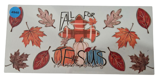 4940 FALL FOR JESUS CUP DECAL