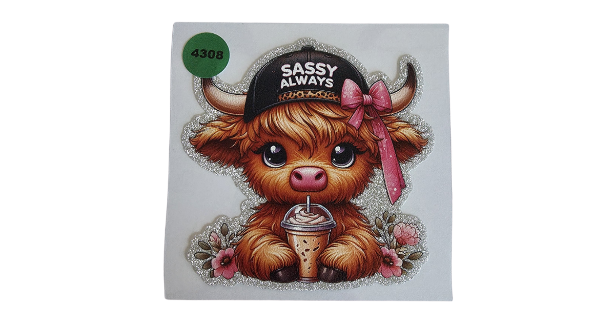 4308 HIGHLAND COW GLITTER (SMALL)